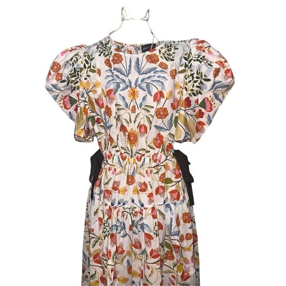 NEW WITH TAGS SHOWSTOPPER BEAUTIFUL JESSIE ZHAO NEW YORK Flower Cotton Midi Dres - Picture 6 of 16